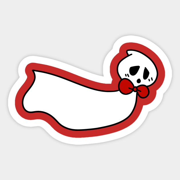 Sad Bow Tie Ghost Sticker by saradaboru